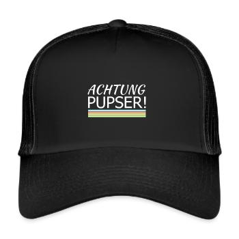 Pupsen - Trucker Cap - Schwarz/Schwarz - Vorne