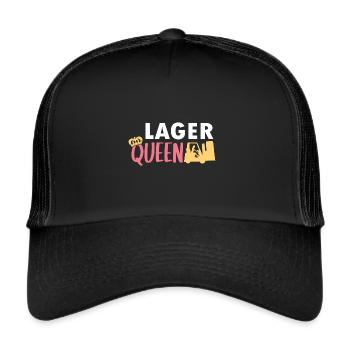 Lager Queen / Lager und Spedition Mitarbeiterin - Trucker Cap - Schwarz/Schwarz - Vorne