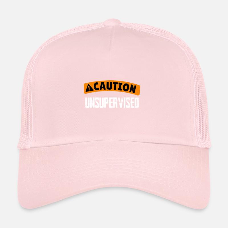 Caution Unsupervised 4 Trucker Cap