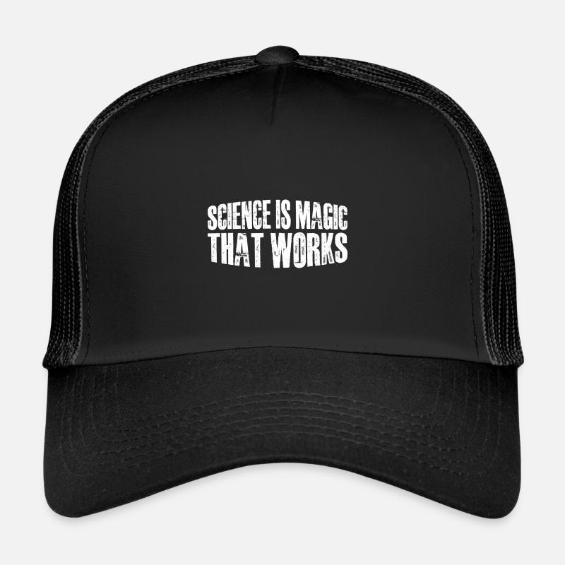 Science Is Magic That Works 15 - Trucker Cap - Schwarz/Schwarz