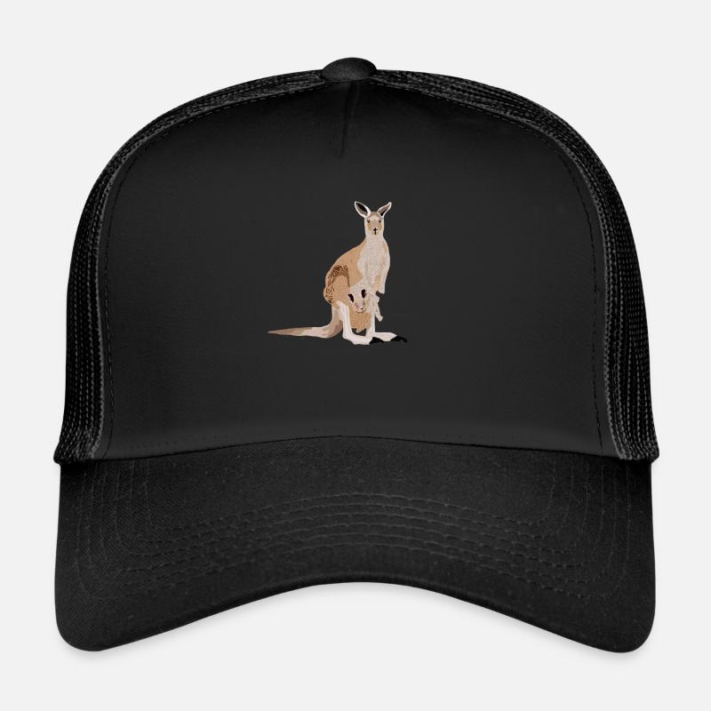 Kangourou avec bébé Casquette trucker 