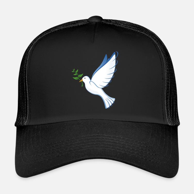 friedenstaube - Trucker Cap - Schwarz/Schwarz
