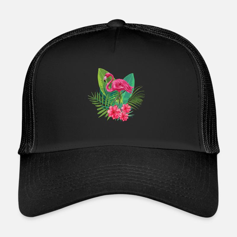 Flamingo, fleurs, nature; idée cadeau élégant Casquette trucker 