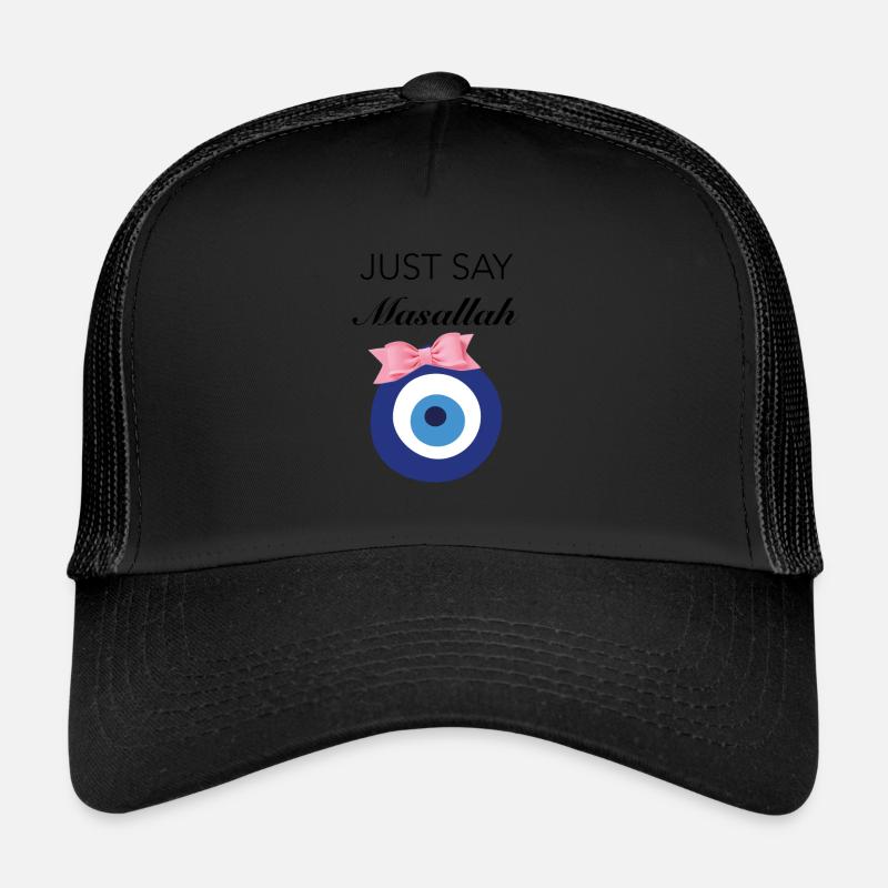 JUST SAY MASALLA SHIRT - Trucker Cap - black/black