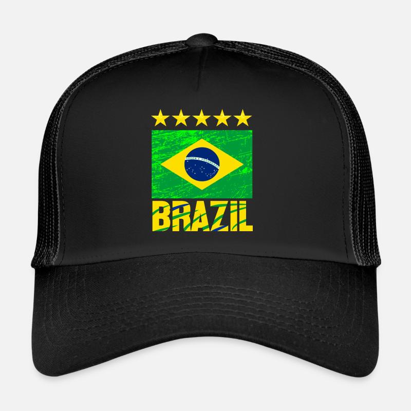 BRASILIEN Nationalmannschaft - Trucker Cap - Schwarz/Schwarz