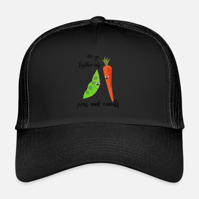 Erbsen und Karotte Partner - Trucker Cap - Schwarz/Schwarz