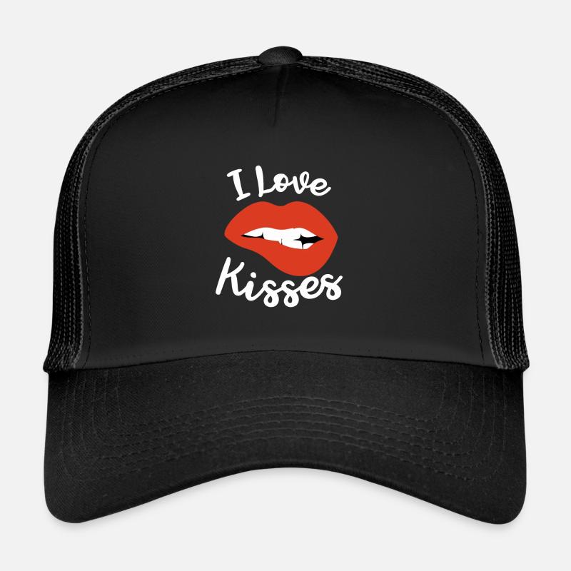 Lippen Kuss küssen Geschenk Liebe Partner Freundin Trucker Cap
