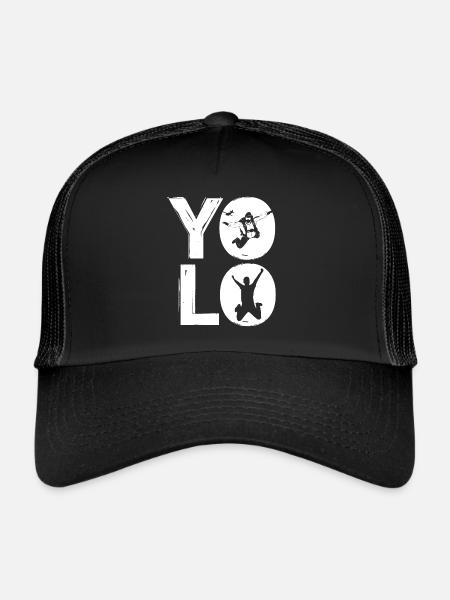YOLO - Trucker Cap - black/black - Front