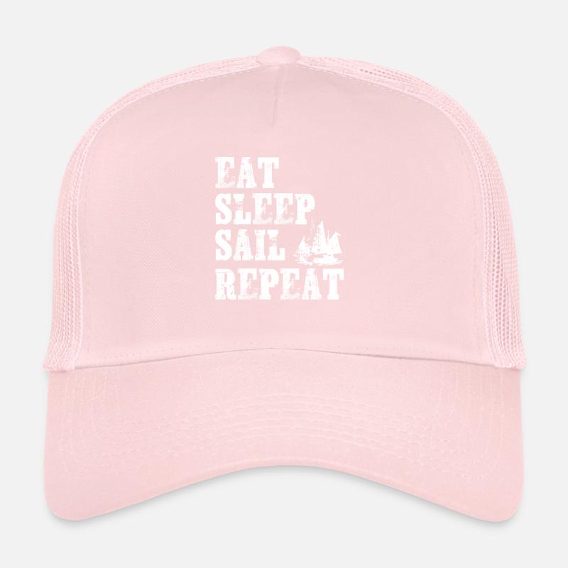 Eat Sleep Sail Repeat essen schlafen seglen Trucker Cap