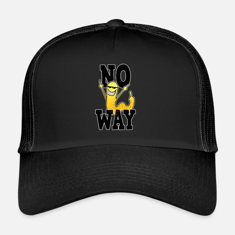 No Way Mittelfinger Wurm Comic Geschenk Trucker Cap