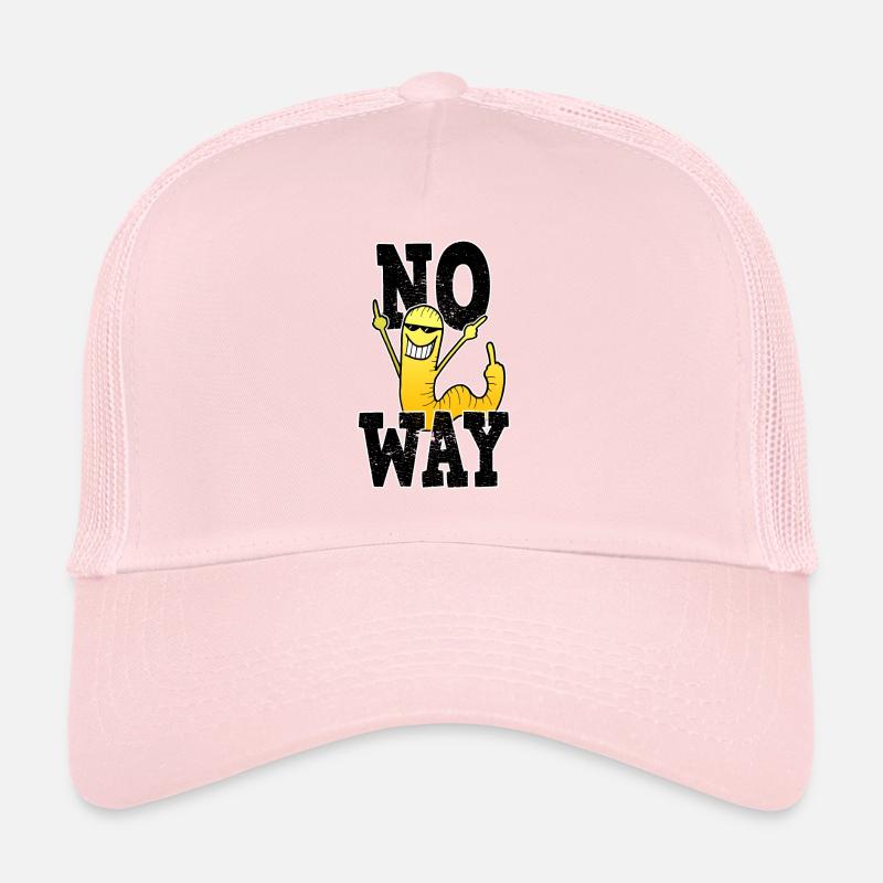 No Way Middle Finger Worm Comic Gift Trucker Cap