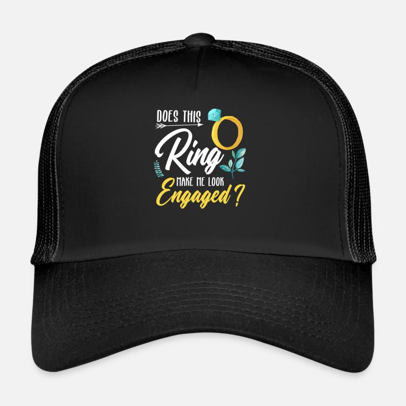 Ring engagement ring engagement wedding bride Trucker Cap