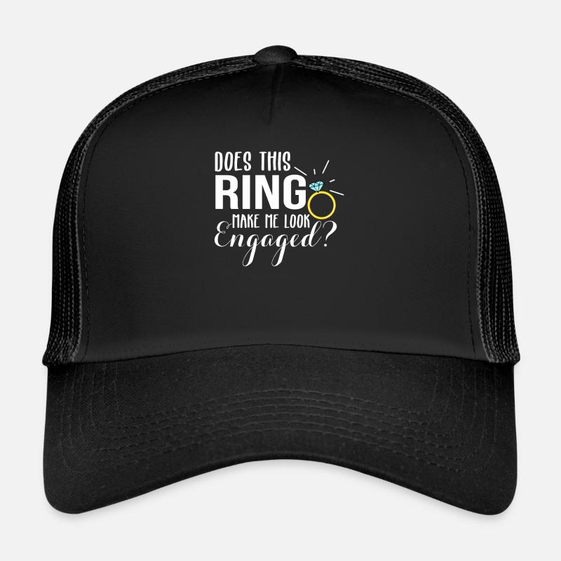 Ring engagement ring engagement wedding bride Trucker Cap