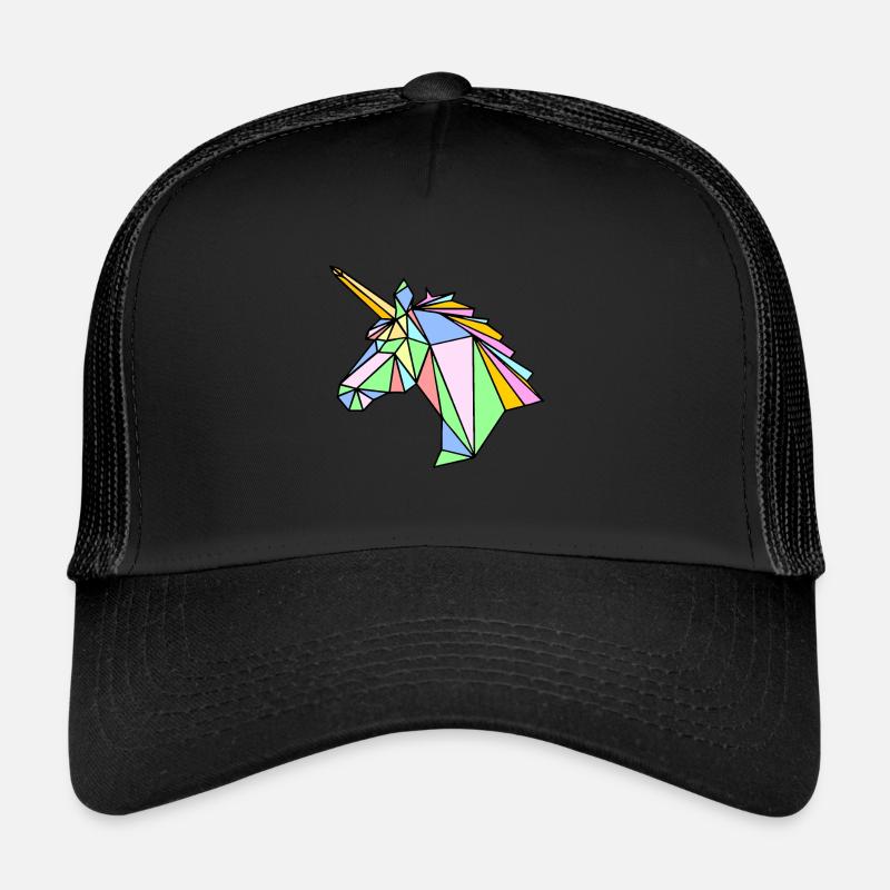 Unicorn Designs by AR - Trucker Cap - Schwarz/Schwarz