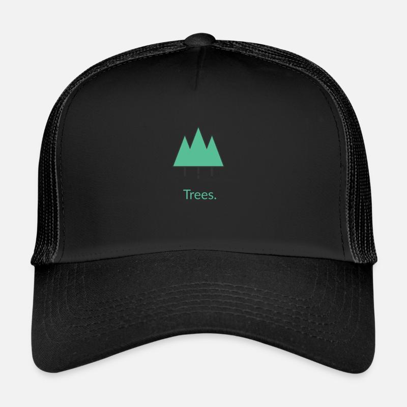 Trees Baum Bäume - Trucker Cap - Schwarz/Schwarz