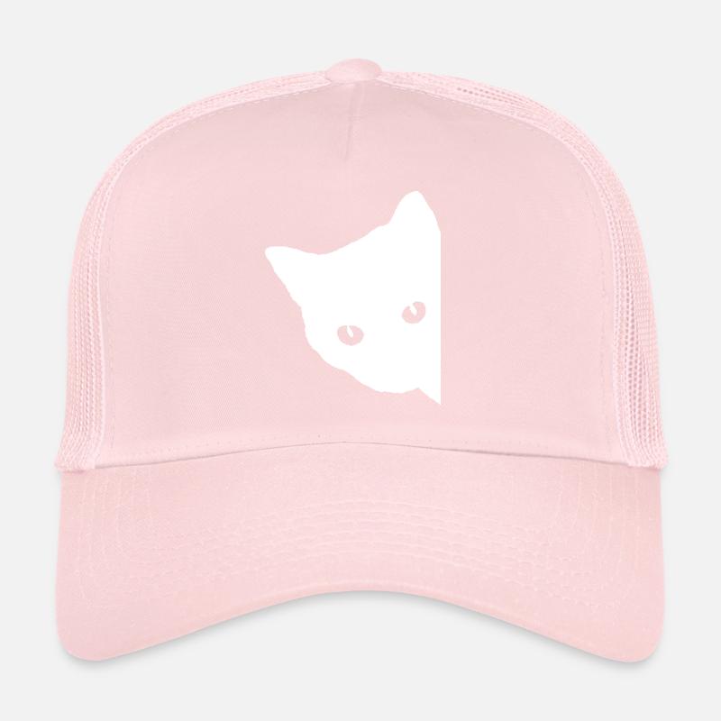Visage de chat blanc Casquette trucker 