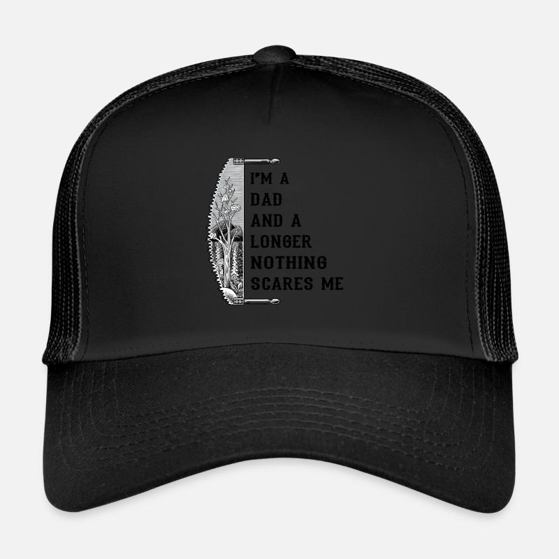 Ich bin ein Vater und ein Holzfällerhemd - Trucker Cap - Schwarz/Schwarz