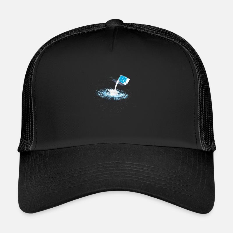 Galaxie Milch Milchstraße - Trucker Cap - Schwarz/Schwarz