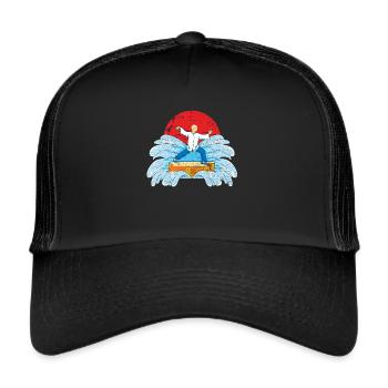 Qi Gong, Yoga, Taijiquan, Tai Ci - Trucker Cap - black/black - Front