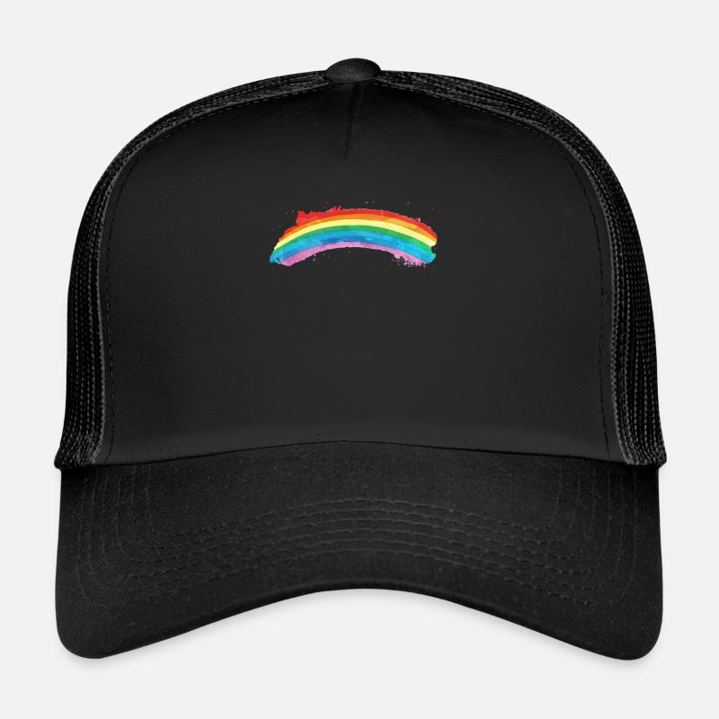 Rainbow colors vintage gift Trucker Cap