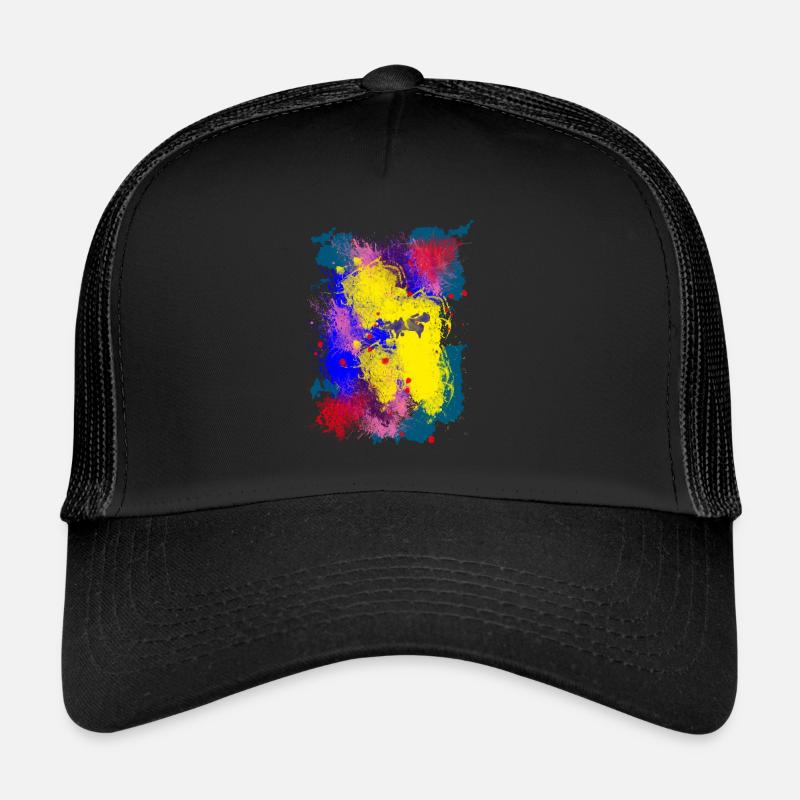 Abstract art - Trucker Cap - Schwarz/Schwarz