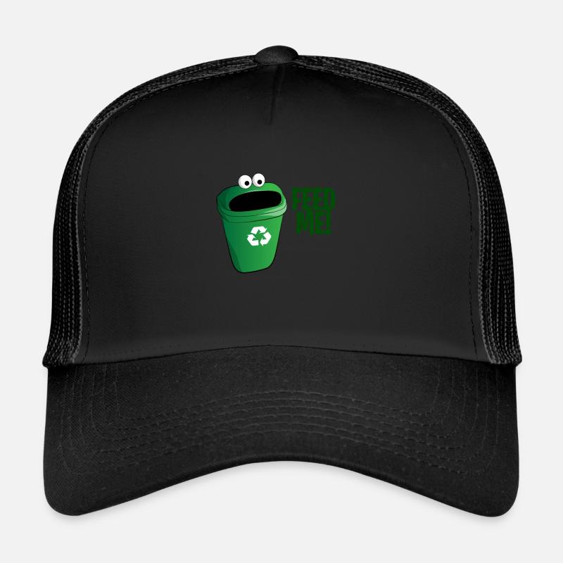 Trash Can Recycling Feed Me Gift Trucker Cap