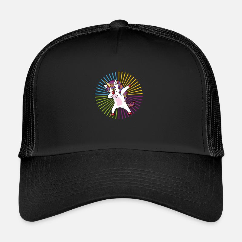 Dabbing Unicorn Rainbow - Licorne Dansante Casquette trucker 