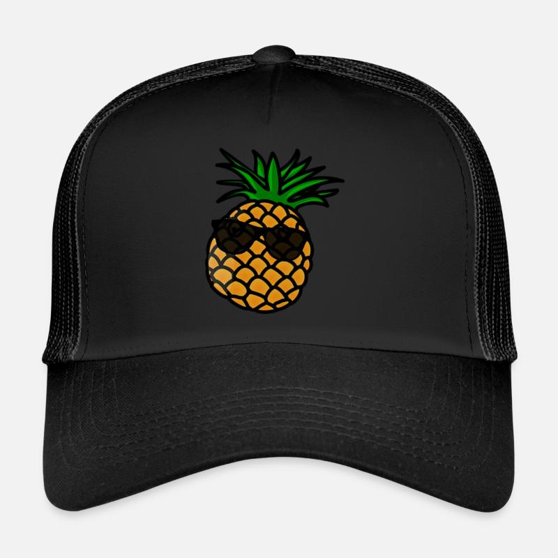 Coole Ananas - Trucker Cap - Schwarz/Schwarz