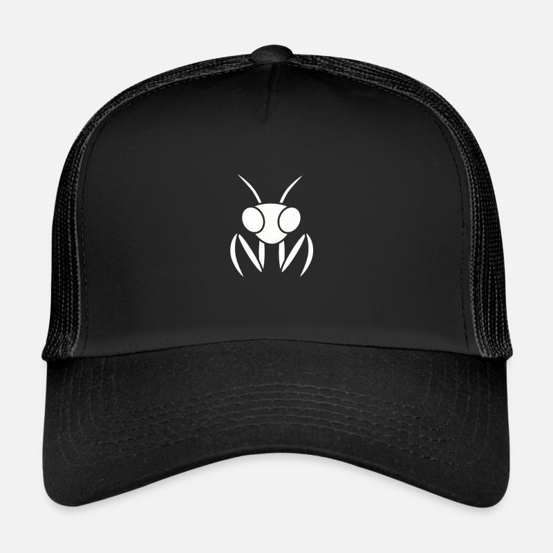 Gottesanbeterin - Logo Alien - Trucker Cap - Schwarz/Schwarz