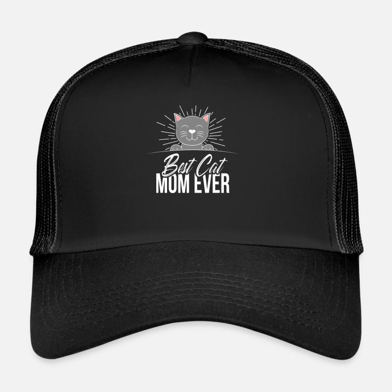 Cat Cats Best Cats Mum Gift Geek Trucker Cap