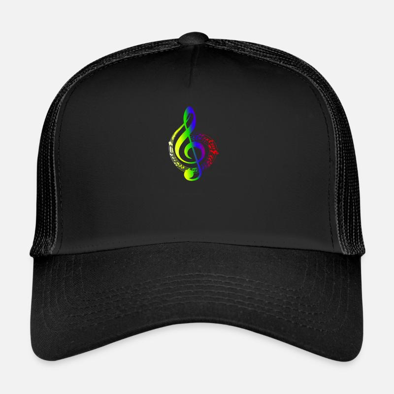 Musicien de notes de musique clef colorée Casquette trucker 