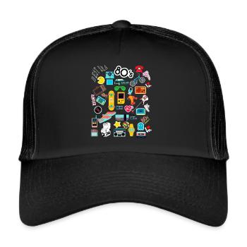 Die beste Generation der 1970er 1980er 1990 - Trucker Cap - Schwarz/Schwarz - Vorne