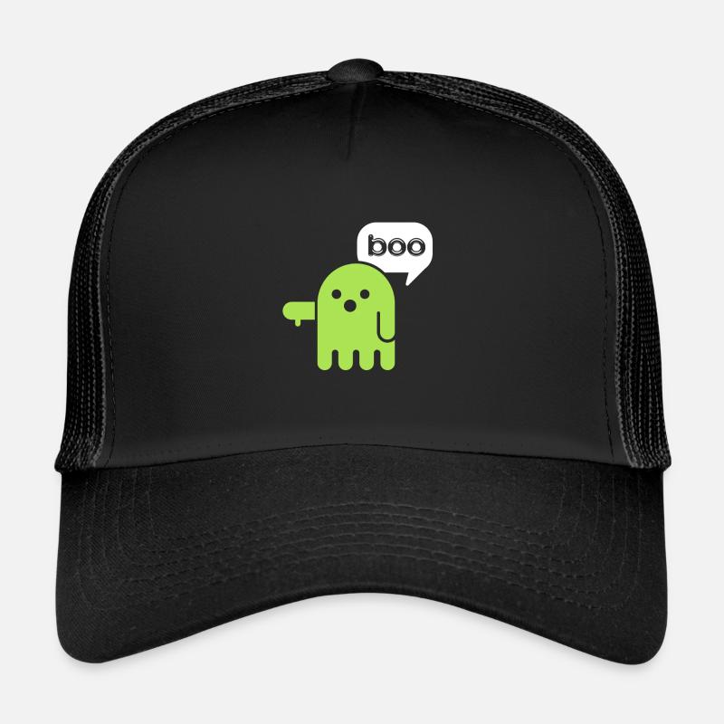 Ghost Boo - Casquette trucker  - noir/noir