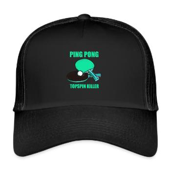 Table Tennis Ping Pong Topspin Killer - Trucker Cap - black/black - Front