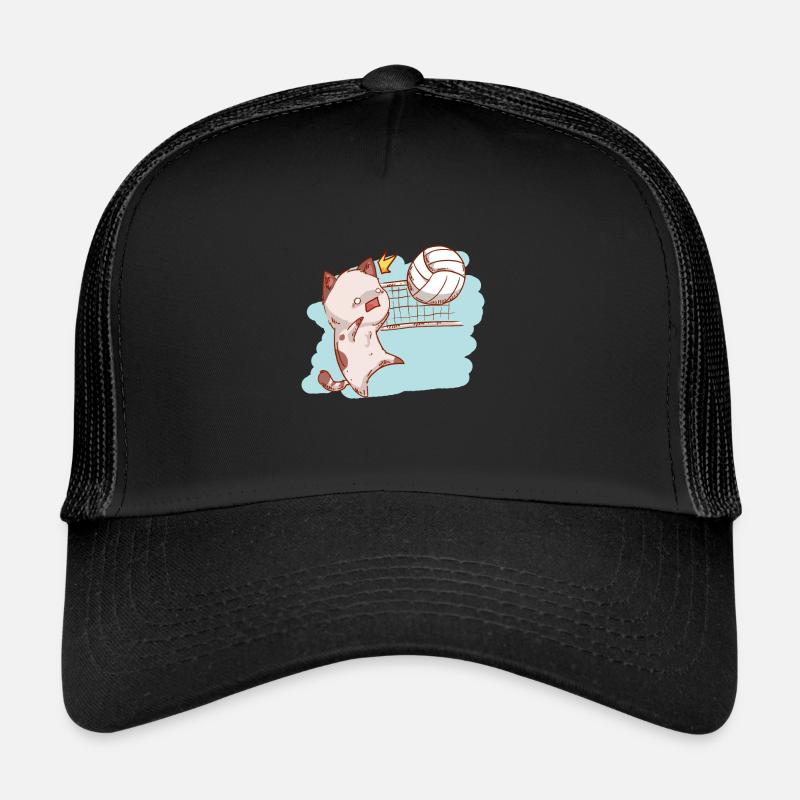 Volley-ball de chat - Casquette trucker  - noir/noir