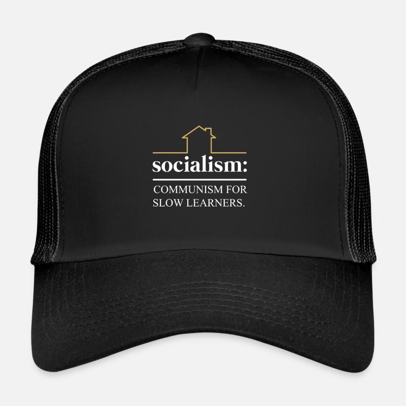Socialist communist capitalist - Trucker Cap - black/black
