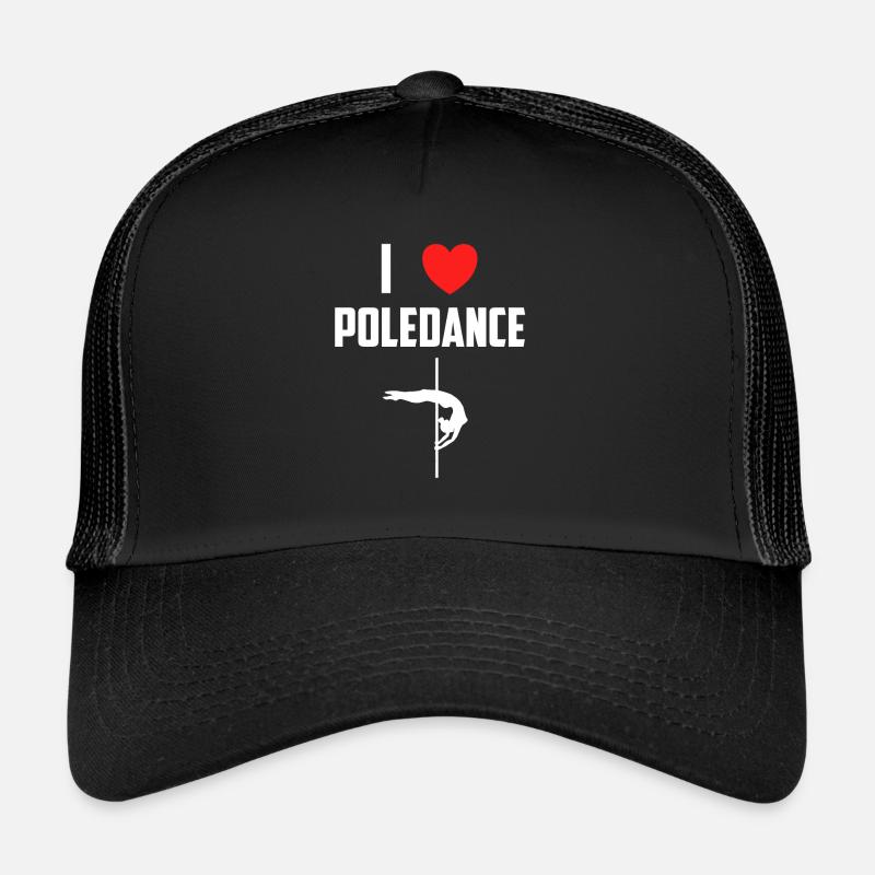 J'adore le poledancing - Casquette trucker  - noir/noir