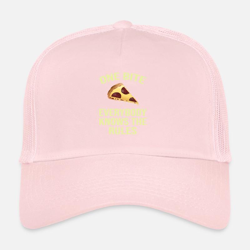 une bouchée de pizza tout le monde connaît les règles Casquette trucker 