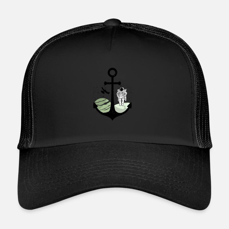 Anchor Astronaut Moon Extraordinary Trucker Cap