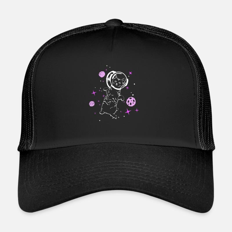 Chat astronaute spatial amusant chat All Physique Casquette trucker 