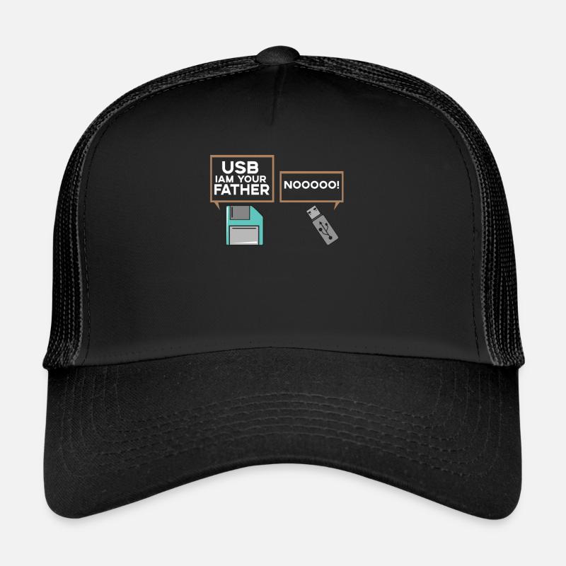 USB I at Your Father Nerd Computer IT Geek Trucker Cap