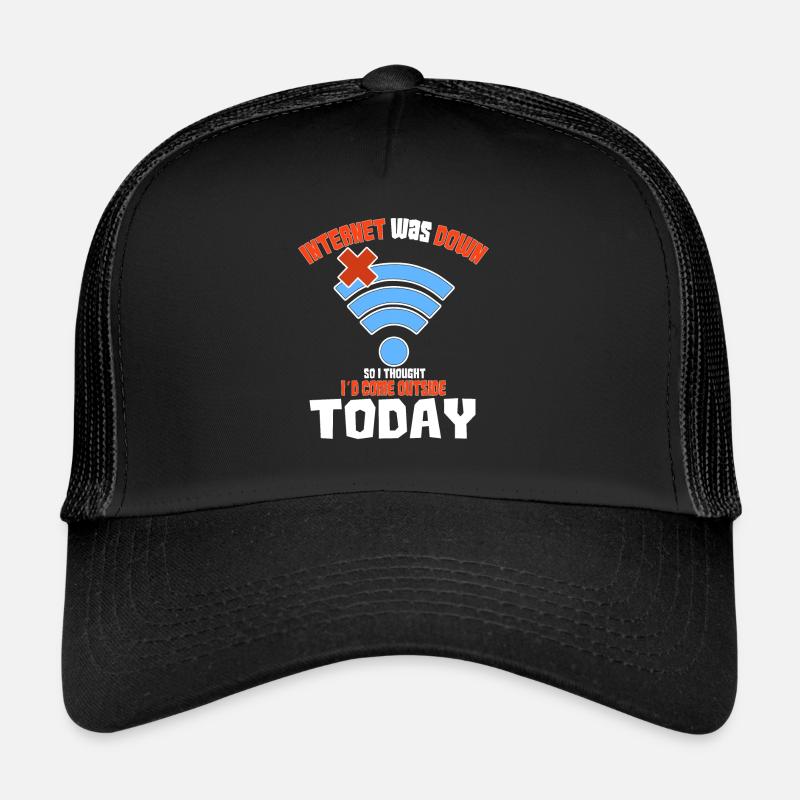 Internet Signal Reception WLan Offline Network Web PC Trucker Cap
