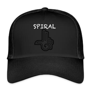 Spiral Tribe Tekno Système sonore collectif Psychede - Casquette trucker  - noir/noir - Devant