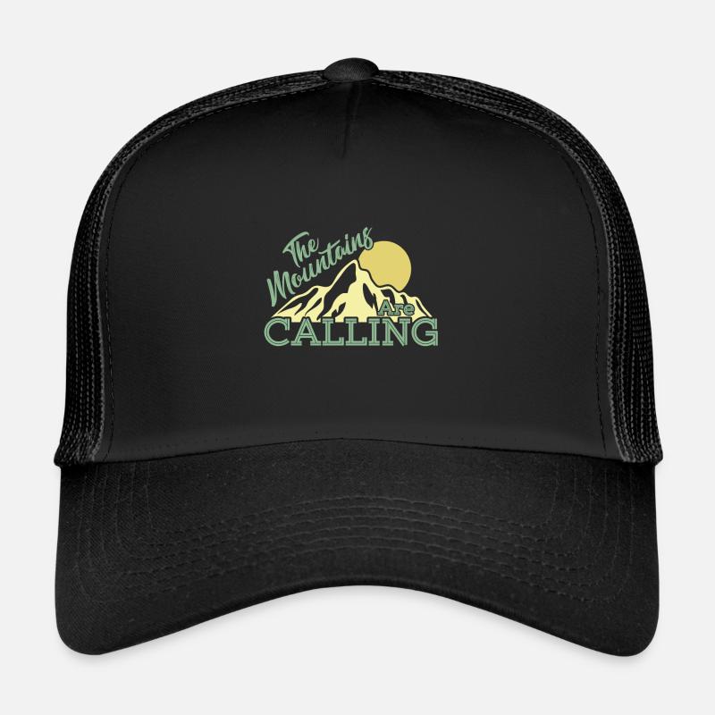 The mountains are calling - Trucker Cap - Schwarz/Schwarz