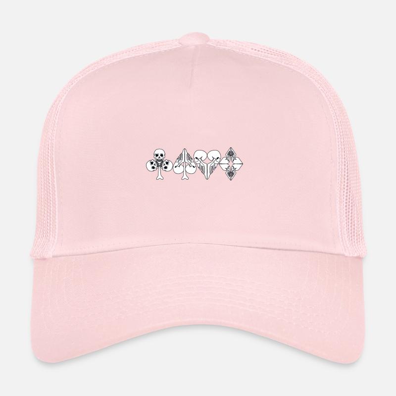 Croix spade cœur vérifier comme un crâne Casquette trucker 