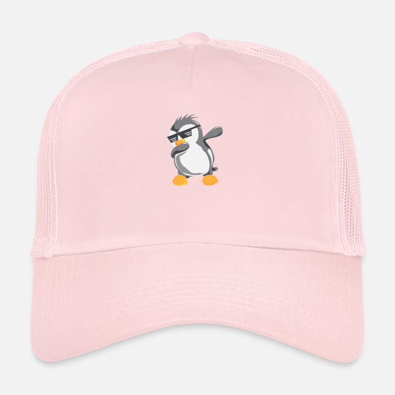 Penguin Dabbing Dad Penguin Bird Cold Arctic Ice Trucker Cap