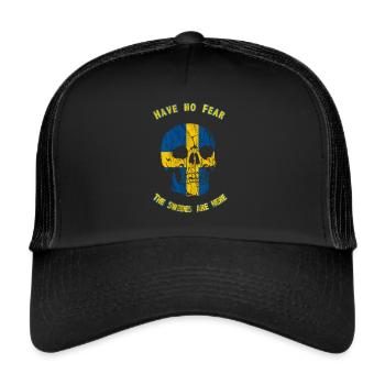 Suède - Casquette trucker  - noir/noir - Devant
