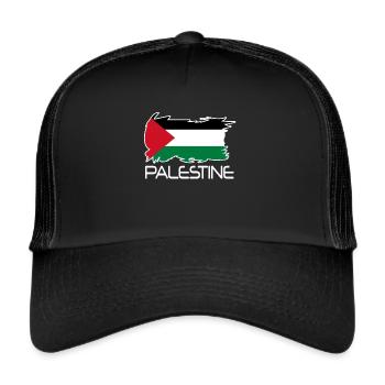Indépendance du drapeau palestinien - Casquette trucker  - noir/noir - Devant