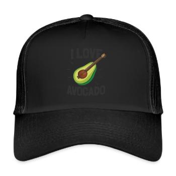 I Love Avocado - Casquette trucker  - noir/noir - Devant