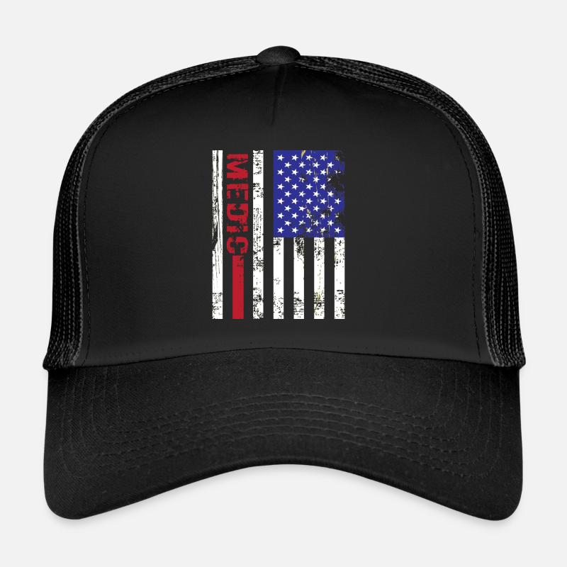 Medic Nous Flag - Casquette trucker  - noir/noir